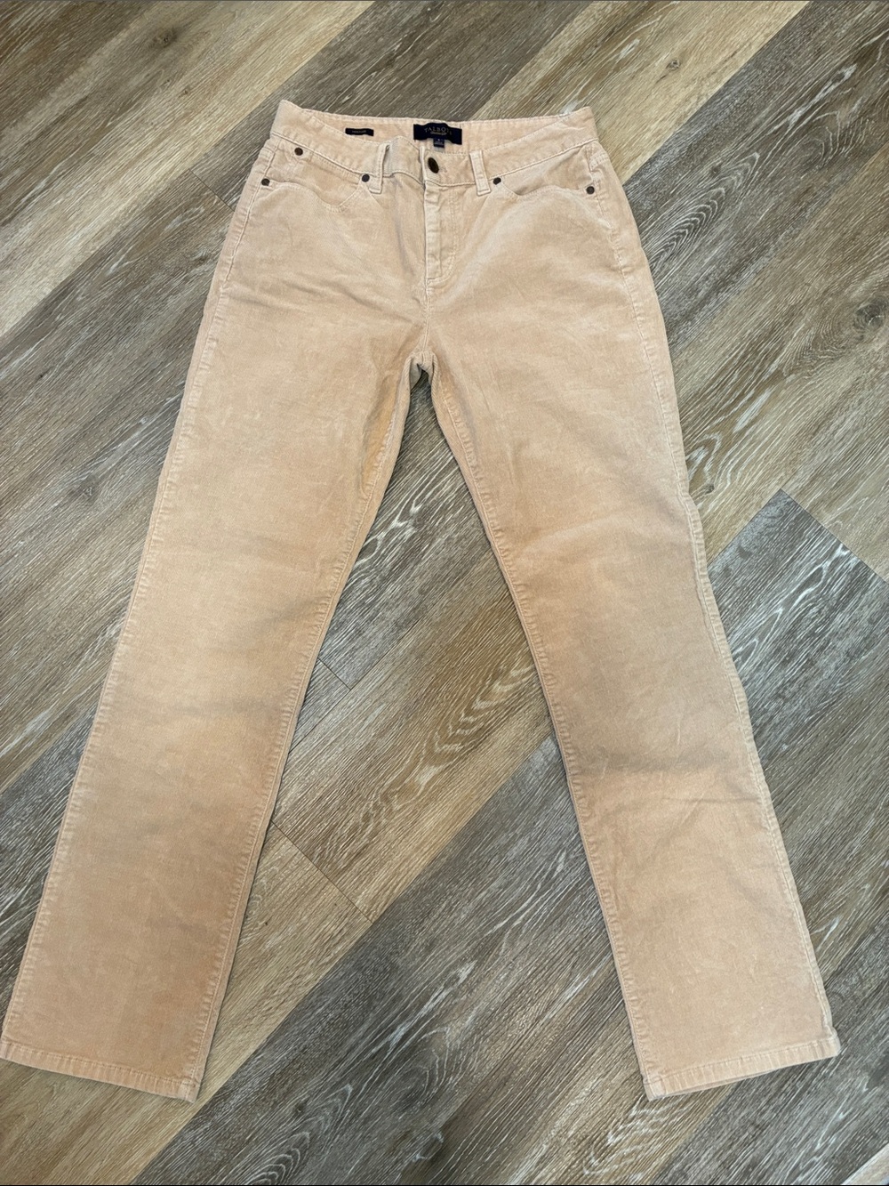 Talbots Straight-Leg Corduroy Pants in Beige